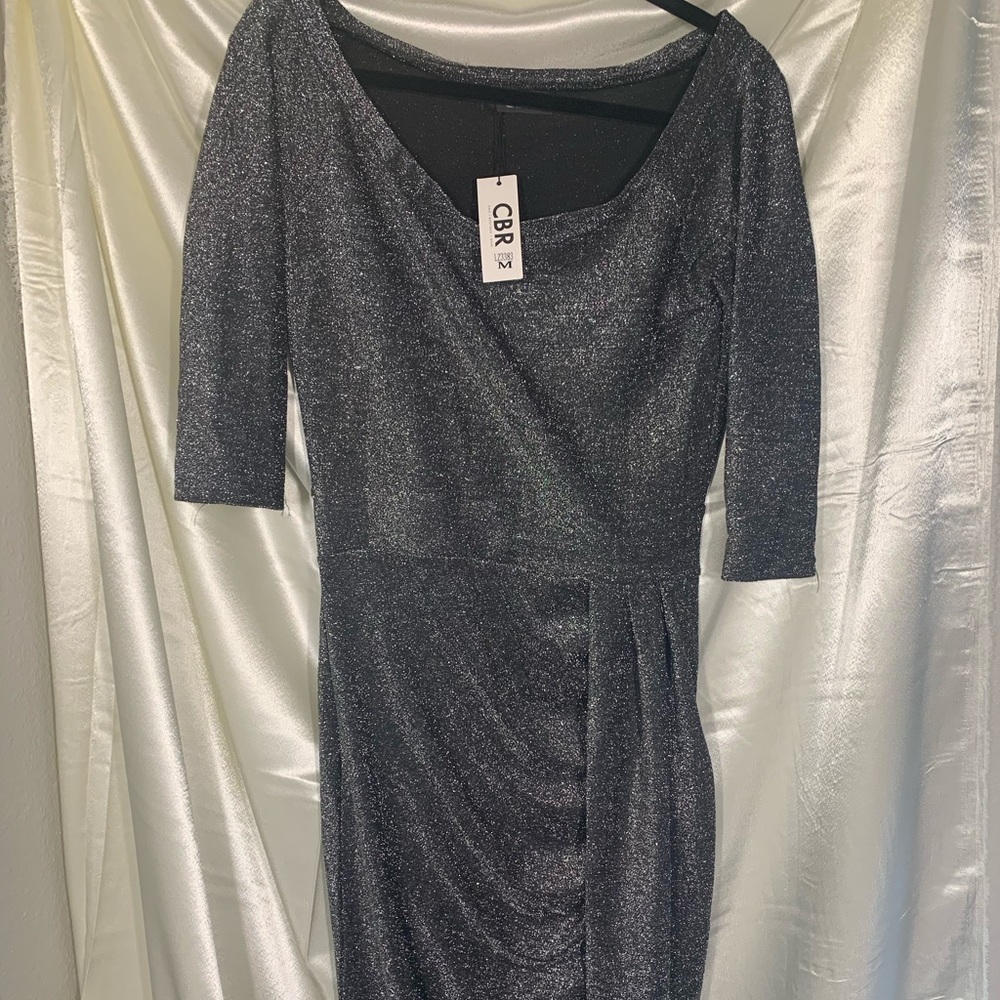 Grey sequin dress